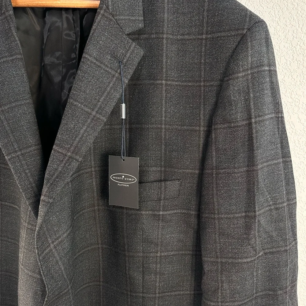 Pronto Uomo Platinum Modern‎ Jacket Sz 56 Long